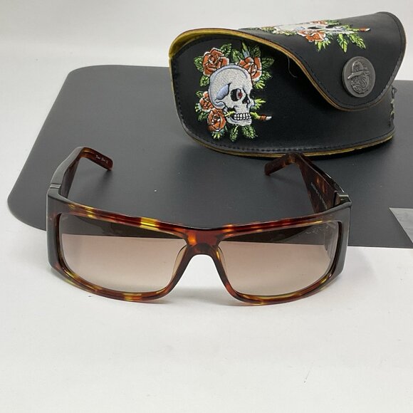 Ed Hardy EHS 004 63-12 120 Tortoise - Sunglasses w/ Case main image 7